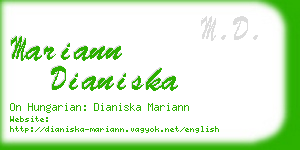 mariann dianiska business card